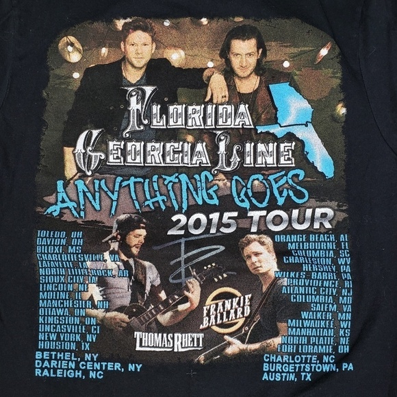 Florida Georgia Line 2015 Tour Graphic T Medium - Picture 5 of 7